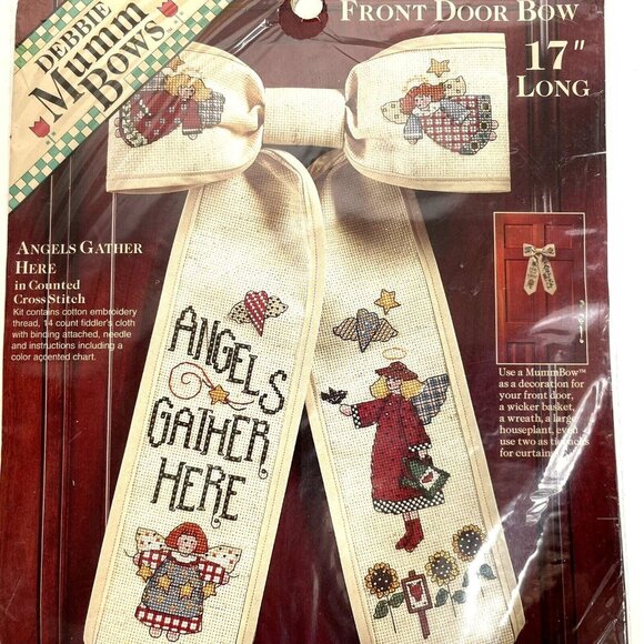 Dimensions Front Door Bow 17" Cross Stitch Kit #72292 Debbie Mumm Bows - Picture 4 of 10